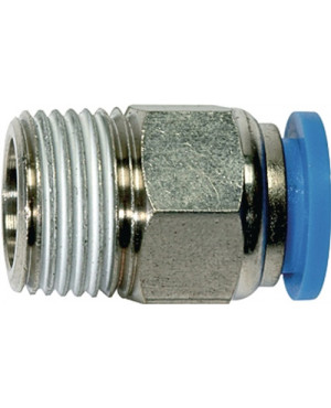 Gerader Einschraubsteckverschraubung R 1/2 Zoll 20,95mm Schlauch-Außen-D. 6mm