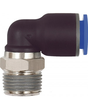 L-Steckverschraubung R 1/4 Zoll 13,16mm Schlauch-Außen-D. 8mm