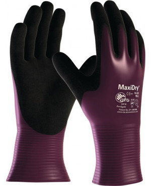 Handschuhe MaxiDry 56-426 Gr.9 lila/schwarz Nyl.m.Nitril/Nitril EN 388 Kat.III