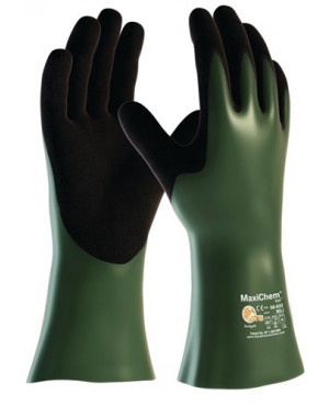 Chemiehandschuh MaxiChem Cut 56-633 Gr.11 grün/schwarz EN 388,EN 374 Kat.III
