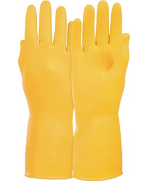 Haushaltshandschuhe Super 701 Gr.10 gelb Naturlatex,velourisiert