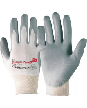 Handschuhe Camapur Comfort 619 Gr.7 weiß/grau Polyamid mitPUR EN 388 Kat.II