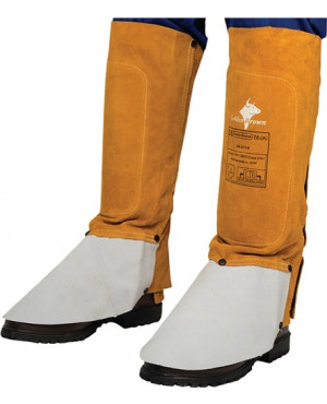 Gamaschen Lava Brown L.ca. 36 cm braun Rindspaltleder Weldas