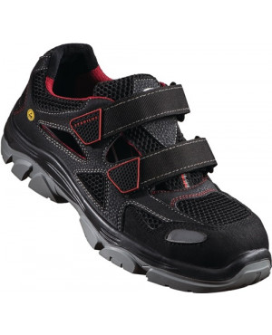 Sicherheitssandale 6134A Gr.45 schwarz/rot Textil/Meshmaterial S1 ESD EN 20345
