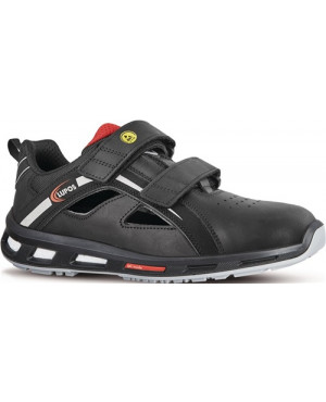 Sicherheitssandale Jake Gr.43 schwarz Pull Up-Leder S1P SRC ESD EN 20345 LUPOS