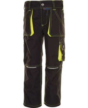 Kinderbundhose Junior Gr.110/116 anthrazit/gelb 65% PES/35% CO PLANAM