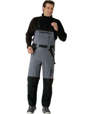 Latzhose Plaline Gr.52 schiefer/schwarz 65% PES/35% CO PLANAM