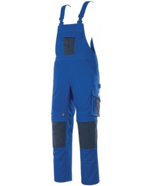 Latzhose Augsburg Gr.C60 kornblau/schwarzblau 65% PES/35% CO MASCOT