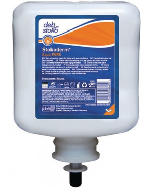 Hautschutzcreme Stokoderm Aqua PURE 1l unparfümiert weiß Kartusche Stoko