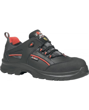 Sicherheitsschuh Iroko Gr.38 schwarz/rot Leder/Überkappe S3 SRC ESD EN20345