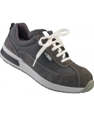 Damensicherheitsschuh Sandra Gr. 36 grau,weiß abg. Leder S1P SRC EN20345
