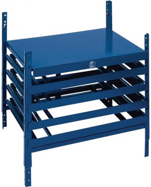 Schubladenelement LOGS 220 H520xB540xT390mm 4 Schubl.abschl.f.Kästen blau