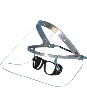 Klappbrille DIN EN 166 an Alu-Helmhalterung PC/Metall ASCHUA