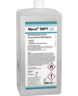 Handdesinfektionsgel MYXAL® SEPT GEL 1l parfüm-/farbstofffrei 1000ml Hartflasche