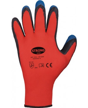 Handschuh TIP GRIP EN388 EN420 Gr.11 rot/schwarz/blau Träger 100%PES Feinstrick