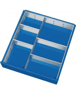 Schubladenunterteilungsmaterial Front-H.60-90mm 1 Trenn- u.4 Steckw.PROMAT