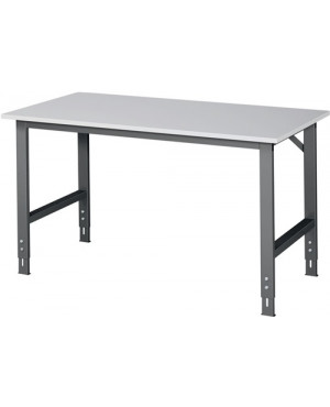 Werktisch B1500xT800xH760-1080mm Arbeitsplatte Melamin Gestell anthrazit