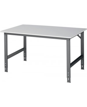 Werktisch B1500xT1000xH760-1080mm Arbeitsplatte Melamin Gestell anthrazit