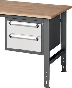 Unterbauschrank H395xB490xT600mm 1 x 150,1 x 180mm anthrazitmetallic/lichtgrau