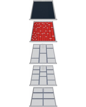 Schubladen-Unterteilungsmaterial Front-H.50-150mm 79-tlg.