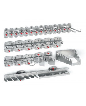 Werkzeughaltersortiment 28-tlg.ku.-besch.f.Lochplatten