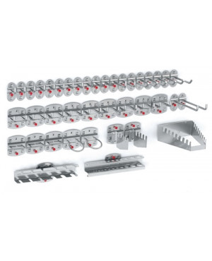 Werkzeughaltersortiment 40-tlg.ku.-besch.f.Lochplatten
