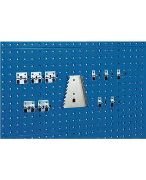 Werkzeughaltersortiment 11-tlg.verz.f.Lochplatten 5Haken/5 Doppelhaken/1Hal.BOTT