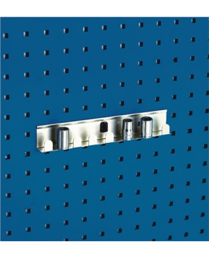 Steckschlüsselhalter B.270mm 8 Aufnahmen f.1/2 Zoll-Einsätze f.Lochplatten BOTT