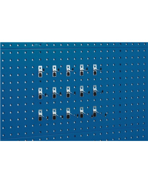 Werkzeughaltersortiment 15-tlg.verz.f.Lochplatten je 5 Hak.T75/100/150mm BOTT