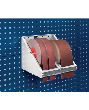 Schleifpapierrollenhalter B310xT300xH250mm Rollenbreite max.120mm D.max.260mm