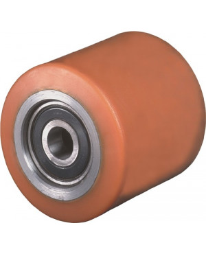 Gabelrolle Polyurethan Naben-L.61,6mm Rad-B.62mm D.75mm
