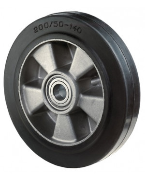Lenkrad Elastic-Vollgummi Naben-L.60mm Rad-B.50mm D.180mm