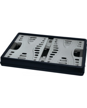 Klappbox L485xB345xH230mm Inh.35l m.2 Griffen u.Flaschenhalter schwarz-grau