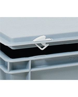 Schnappverschluss weiß f.Transport- u.Stapelbehälter 10 St./Beutel