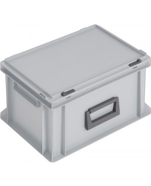 Ku.-Koffer L400xB300xH233mm PP 1 Griff Schiebeverschluss grau 20l