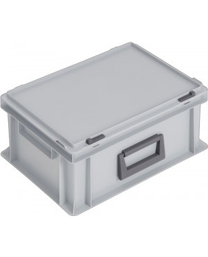 Ku.-Koffer L400xB300xH183mm PP 1 Griff Schiebeverschluss grau 14l