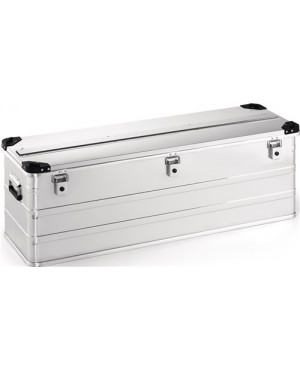 Aluminiumbox L1182xB385xH410mm 163l m.Klappverschluss u.Stapelecken