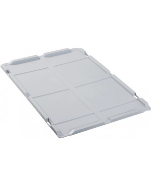Stülpdeckel PP L600xB400mm grau f.Transportstapelkasten ALLIT
