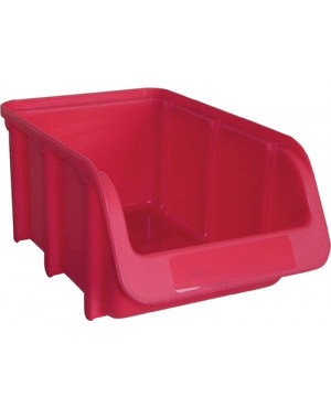 Sichtlagerkasten L165/135xB100xH75mm PP rot stapelbar HÜNERSDORFF
