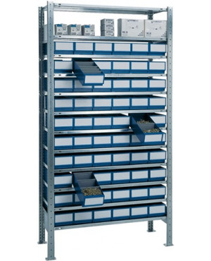 Steckregal H2000xB1000xT400mm Anbauregal 12 Stahlböden 60 x L 400mm blau
