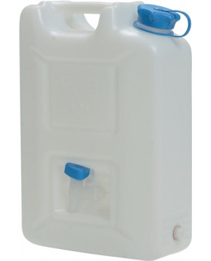 Wasserkanister 22l HD-PE stapelbar,m.Auslaufhahn H495xB350xT165mm HÜNERSDORFF