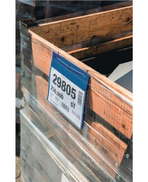 Dokumententasche B297xH210mm DIN A4 quer m.flex.Drahtbügel blau Pak.a 50 St.