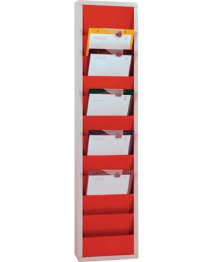 Werkstattplaner H1278xB315xT74mm feuerrot 1-reihig