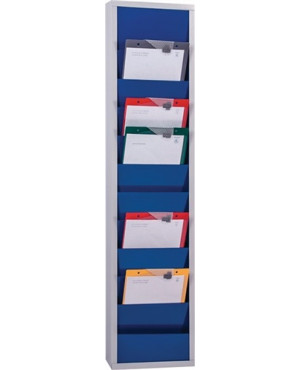 Werkstattplaner H1278xB315xT74mm ultramarinblau 1-reihig