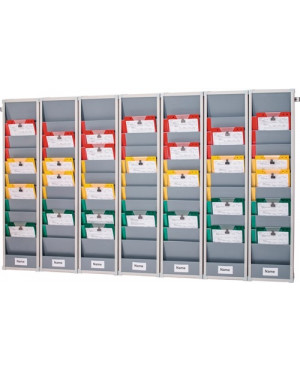 Planungstafel 7 Segmente B2300xH1282xT78mm inkl. Wandprofil f. DIN A5
