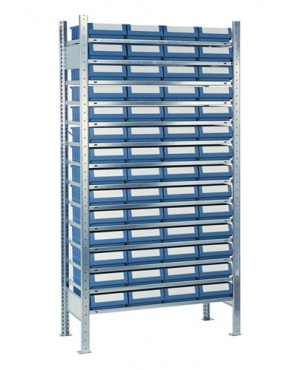 Steckregal H2000xB1000xT500mm Grundregal 14 Stahlböden 56 x 8