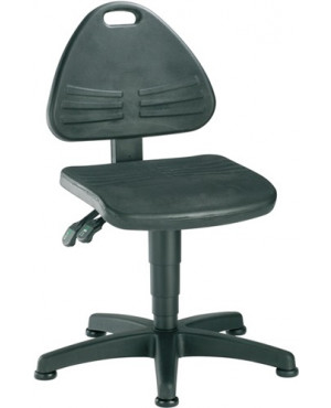 Arbeitsdrehstuhl ISITEC Bodengleiter Integralschaum schwarz 430-600mm BIMOS