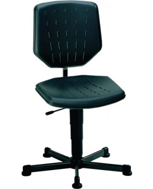 Arbeitsdrehstuhl Fit Bodengleiter Integralschaum schwarz 430-600mm BIMOS