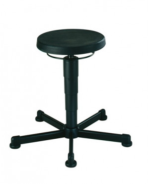 Drehhocker m.Bodengleitern Integralschaum schwarz Sitz-H.460-630mm BIMOS