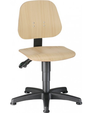 Arbeitsdrehstuhl Unitec Bodengleiter Buche 440-620mm BIMOS